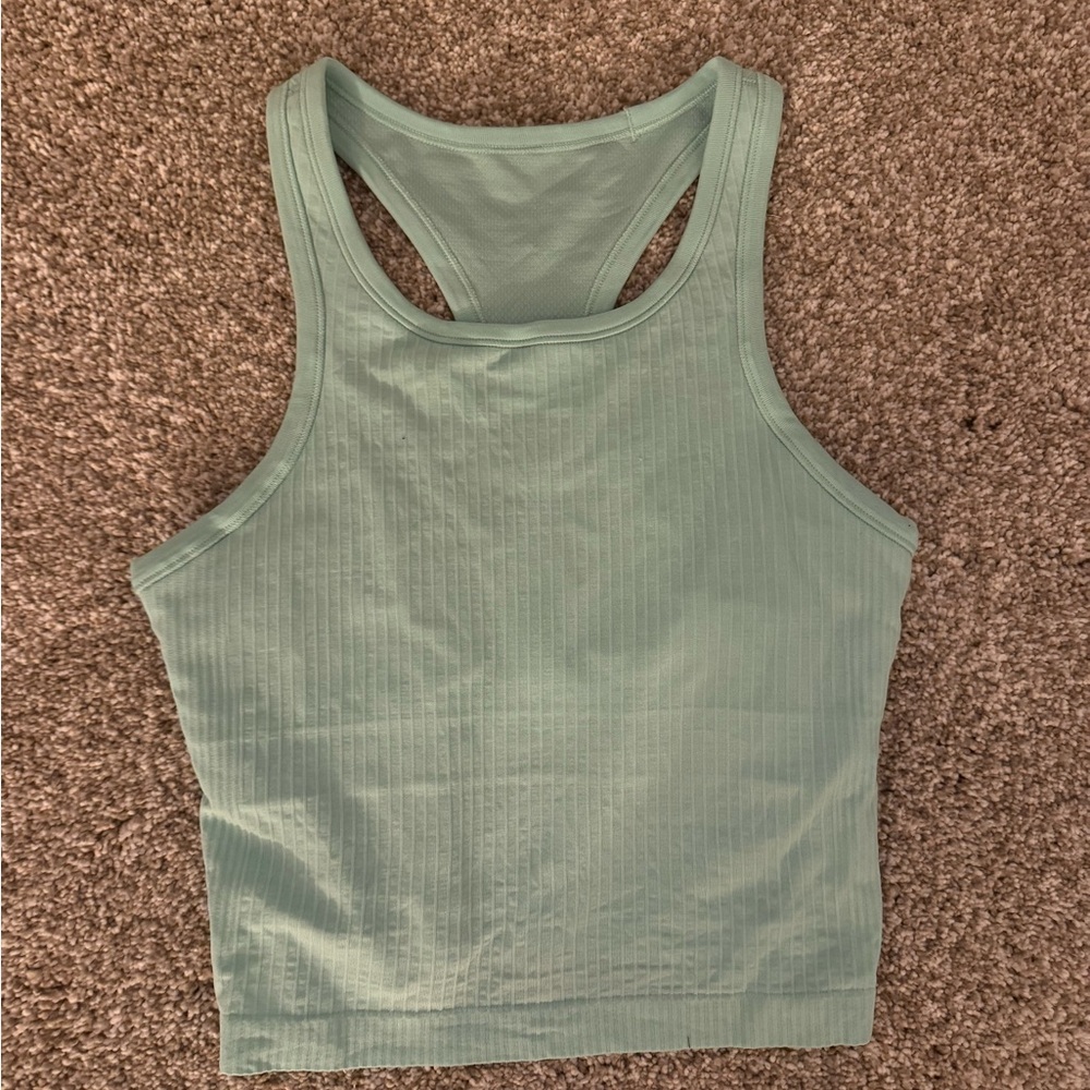 Lululemon Mint Green Ribbed Tank Top